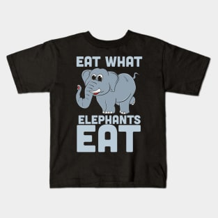 Funny Vegetarian T Shirts elephant diet gift Kids T-Shirt